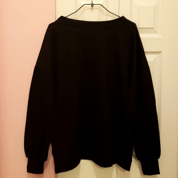 Slouchy V-Neck Sweatshirt - Picture 3 of 5